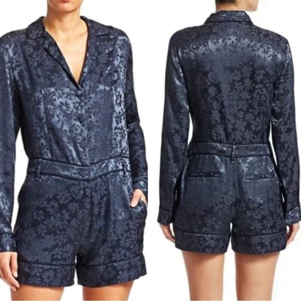 rag & bone Gray wet iron Jarvis shirt jumpsuit